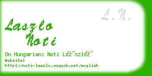 laszlo noti business card